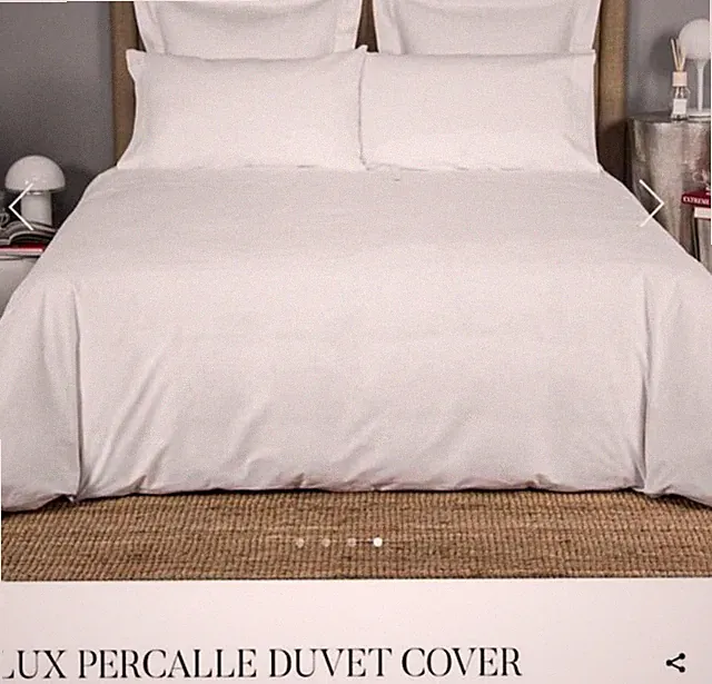 Brand New H by Frette 100% Cotton Luxury High Thread Count King Duvet Cover NWOT