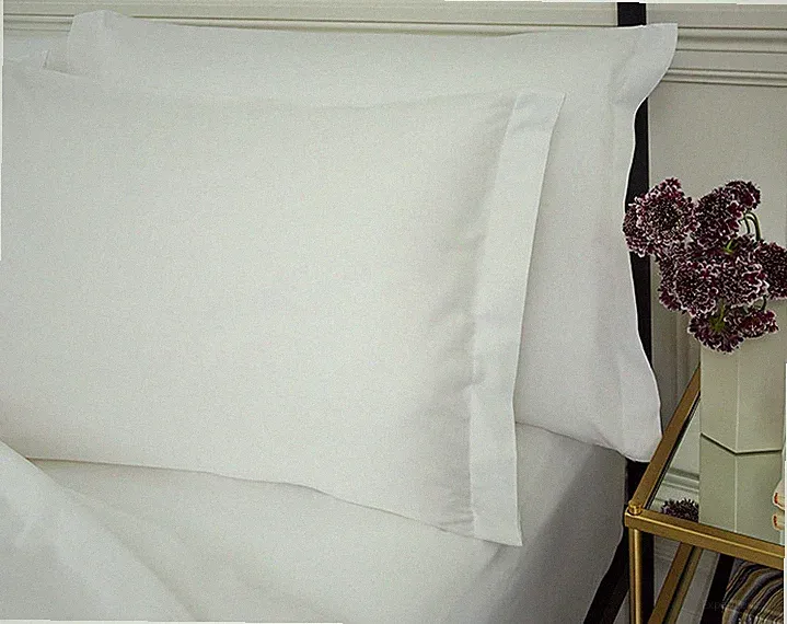 FRETTE 1860 Anna 400TC Sateen Set of 2 King Pillowcases White