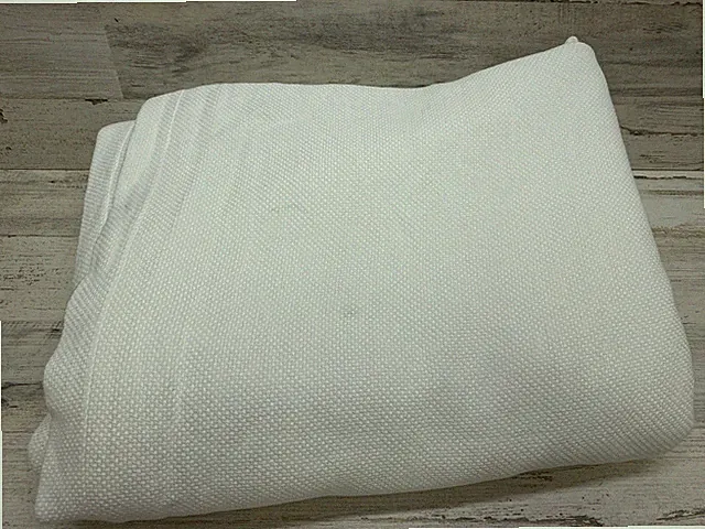 Frette Cotton King Blanket Bedspread Coverlet Blanket 102x106" White New Defects