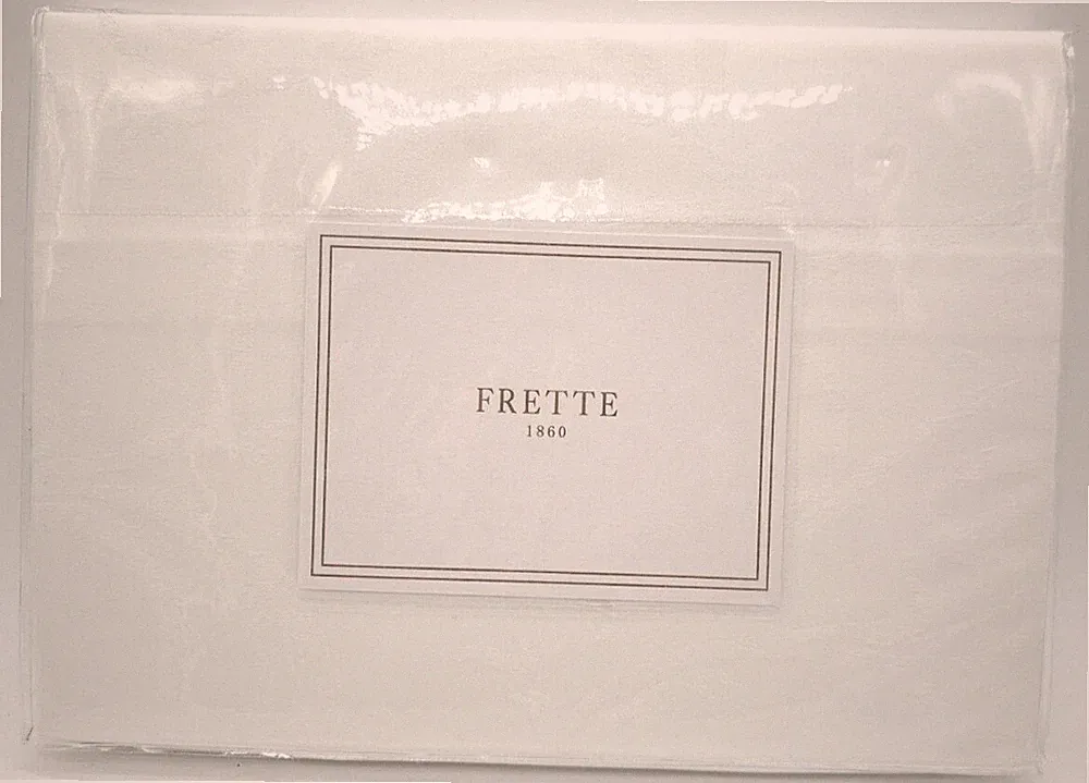 Frette Elena King pillow shams 400 Thread 100% cotton white New 2 Shams in set