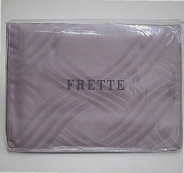 Frette Gant Border Queen Duvet Cover Tortora Cotton Sateen Luxury Bedding