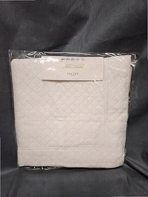 Frette Hotel Classic Melody Euro Sham 20 in x 20 in White 100% Cotton NEW!