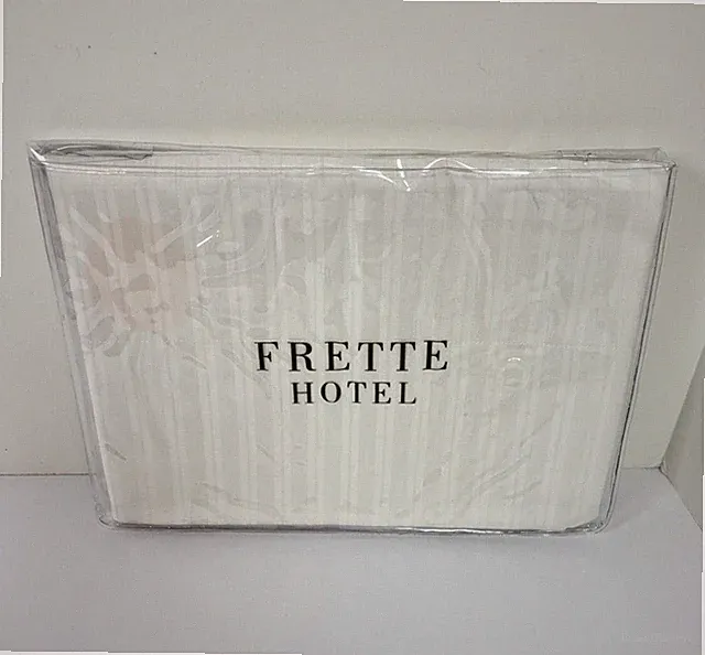 Frette Hotel Collection Atlantic King Sham Ivory Cotton Sateen Jacquard Stripe