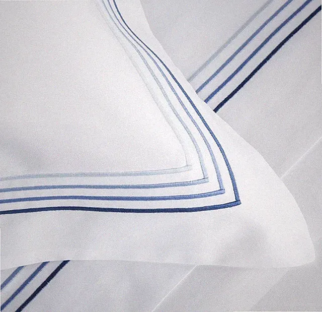 FRETTE HOTEL CRUISE KING SHAM EMBROIDERY MARINE NAUTICAL ITALY. Brand New
