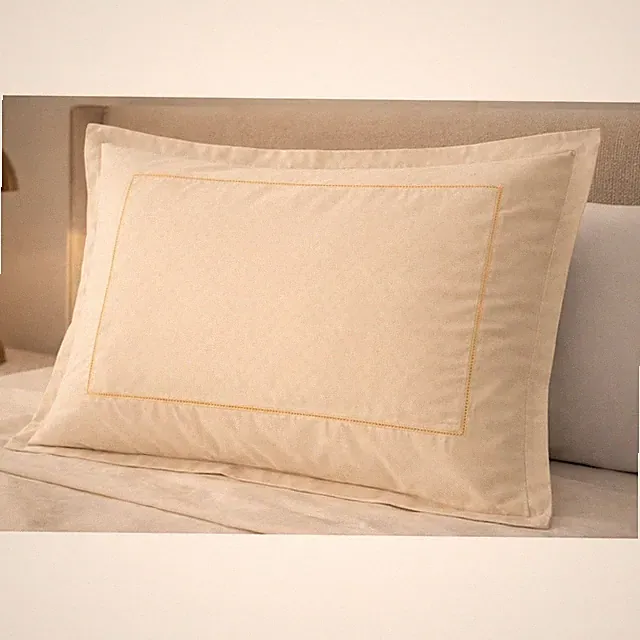 Frette King Pillowcase Set Luxury Envelope Cotton Jacquard Ivory Cream Shams