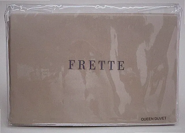 Frette Monza Queen Duvet Cover Sand 100% Cotton Sateen