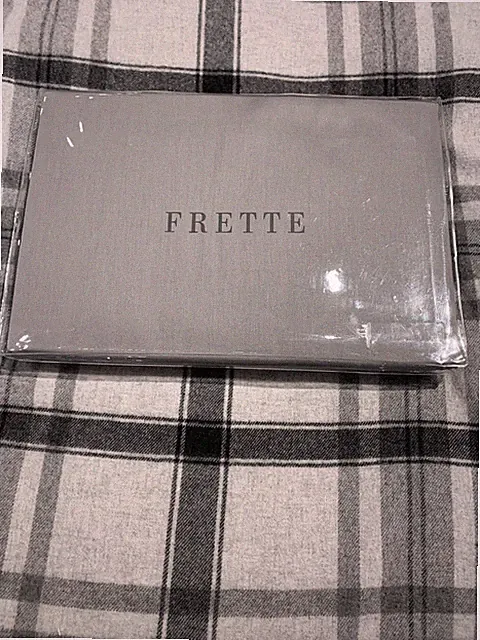 FRETTE MONZA QUEEN DUVET COVER SATEEN STEEL GREY NEW WITH TAGS