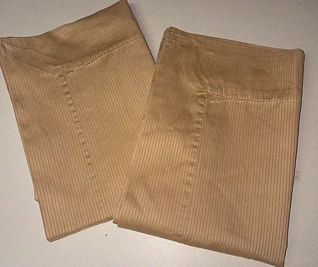 Frette Pillow Shams (2) Standard Size Apricot Color 100% Cotton Made In Italy