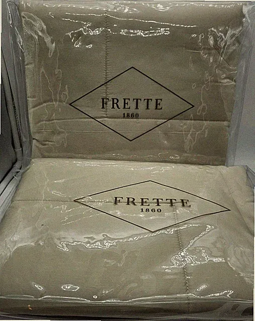 Frette Simple Cotton Quilted Euro Decorative Pillow Two Shams New GL025039 $850
