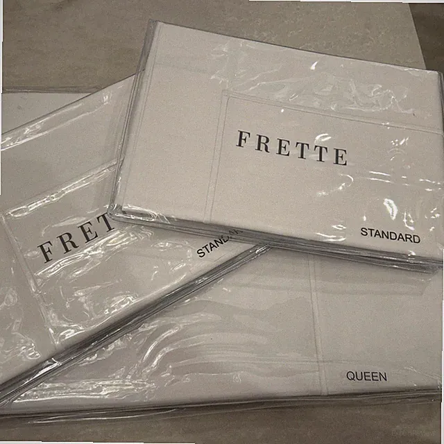 NWT Frette One Bourdon Queen Duvet Cover+Shams Set White Cotton Percale REG $600